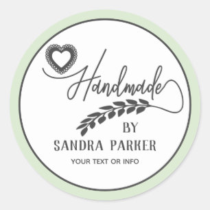 Elegant Calligrafie-aftakking handgemaakt Ronde Sticker