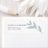 Elegant calligrafie Botanical Wedding Etiket (Insitu)