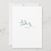 Elegant calligrafie Botanical Wedding Kaart (Achterkant)