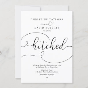 Elegant Calligrafie, gehitte uitnodiging