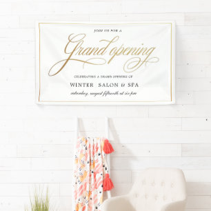 Elegant calligrafie goud Grote opening Spandoek