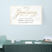 Elegant calligrafie goud Grote opening Spandoek (Beurs)