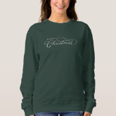 Elegant Calligrafie Kerstshirt Trui (Voorkant)