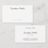 Elegant Calligrafie Name Script Simple Design Chic Visitekaartje (Voorkant / Achterkant)