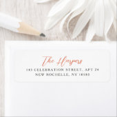 Elegant Calligrafie Script Persoonlijke naam Rood Etiket (Insitu)