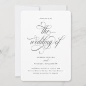 Elegant Calligrafie Script Rond Corner Weddenschap Kaart (Voorkant)