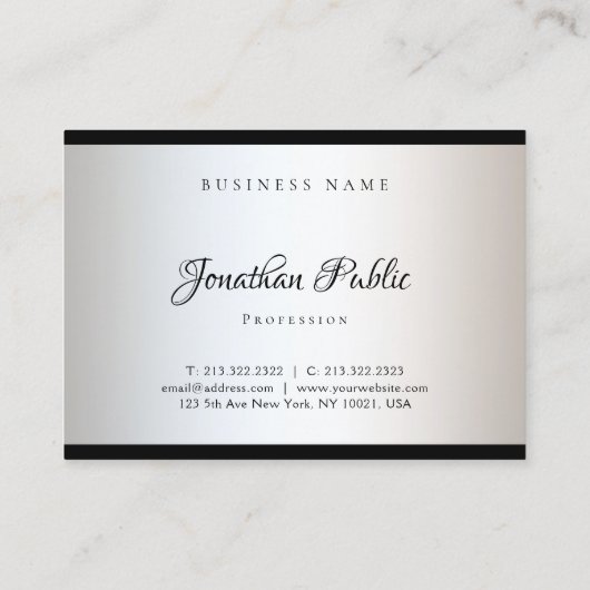 Elegant Calligrafie Script Simple Trendy Sjabloon Visitekaartje (Achterkant)