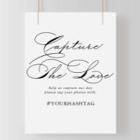 Elegant Calligrafie Vang het teken van de Hashtag 