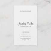 Elegant Calligrafiescript Modern Monogram Slank Visitekaartje (Achterkant)