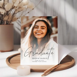 Elegant Calligrafiescript Twee het Afstuderen van  Kaart