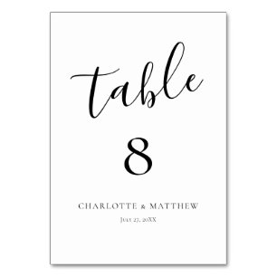 Elegant Calligrafietnummer Kaart