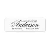 Elegant Calligrafisch Script Retouradres Etiket (Voorkant)