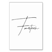 Elegant Calligraphic Wedding Table 14 table Number Kaart (Achterkant)