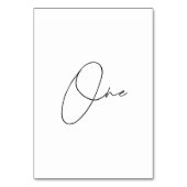 Elegant Calligraphic Wedding Table Number Kaart (Voorkant)