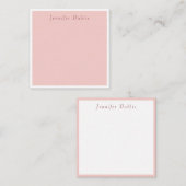 Élégant Calligraphié Blush Pink Modèle moderne (Devant / Derrière)