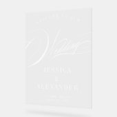 Élégant Calligraphie Mariage Bienvenue  (Angle)