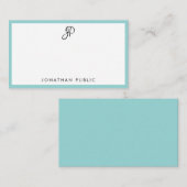 Élégant calligraphie Monogramme minimaliste Modèle (Devant / Derrière)