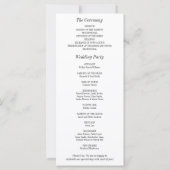 Élégant Calligraphie Programme de mariage photo (Dos)