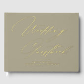Élégant Calligraphie Taupe Gold Foil Mariage (Recto)