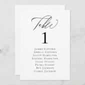 Elegant Calligraphy 5x7 Table Number Kaart (Voorkant / Achterkant)