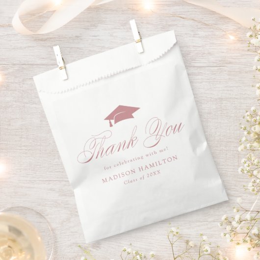 Elegant Calligraphy Afstuderen Bedankt Bedankzakje (Geknipt)