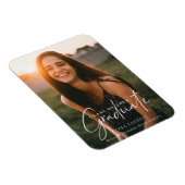 Elegant Calligraphy Afstuderen Foto Magneet (Rechterzijde)