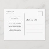 Elegant Calligraphy Afstuderen Photo Party Uitnodiging Briefkaart (Achterkant)