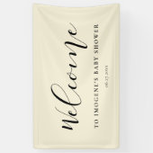 Elegant calligraphy Baby shower Welcome Spandoek (Verticaal)