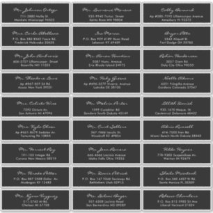 Elegant Calligraphy Black and White Wedding Guest Sticker