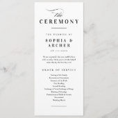 Elegant Calligraphy Black and White Wedding Programma (Voorkant)