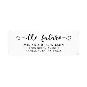 Elegant Calligraphy Black & White Wedding Etiket