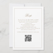 Elegant Calligraphy Champagne Gold Wedding Kaart (Achterkant)