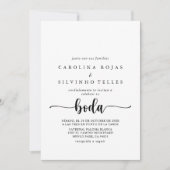 Elegant Calligraphy Classic Boda Wedding Kaart (Voorkant)