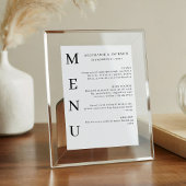 Elegant Calligraphy Classic Wedding Bar Menu