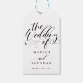 Elegant Calligraphy Classic Wedding Gift Label Cadeaulabel (Voorkant)