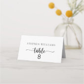 Elegant Calligraphy Classic Wedding Place Card (Voorkant)