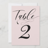 Elegant Calligraphy Classic Wedding Table Number Kaart (Achterkant)