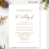 Elegant Calligraphy Formal Wedding Kaart