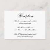Elegant Calligraphy Formal Wedding Reception Informatiekaartje (Voorkant)