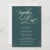 Elegant Calligraphy Gold Confetti minimalist Uitno Kaart (Voorkant)