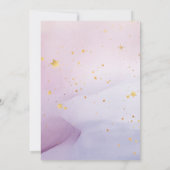 Elegant Calligraphy Gold Glitter Amethyst Moderne Kaart (Achterkant)