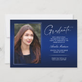 Elegant Calligraphy Ink Script Moderne Afstudeerde Aankondiging (Voorkant)