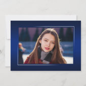 Elegant Calligraphy Ink Script Moderne Afstudeerde Aankondiging (Achterkant)