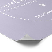 Elegant Calligraphy - Lavender Wedding Welcome Poster (Hoek)