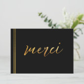 Elegant Calligraphy Merci Custom Hartelijk dank Kaart (Staand voorkant)