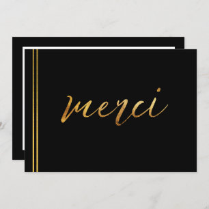 Elegant Calligraphy Merci Custom Hartelijk dank Kaart