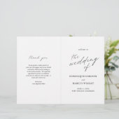 Elegant Calligraphy Modern Huwelijksprogramma (Staand voorkant)