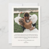 Elegant Calligraphy Modern Photos Wedding  Bedankkaart (Achterkant)