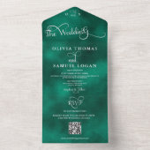 Elegant Calligraphy Modern Wedding All In One Uitnodiging (Binnen)