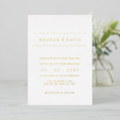 Elegant Calligraphy Modern Wedding Folie Invitatio Folie Uitnodiging (Staand Voorkant)
